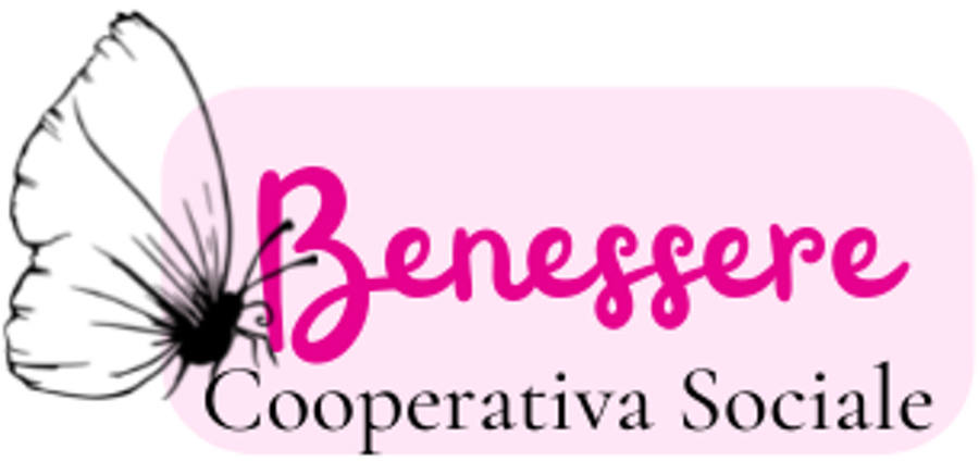 Logo Cooperativa Sociale Benessere: una farfalla e la scritta Benessere